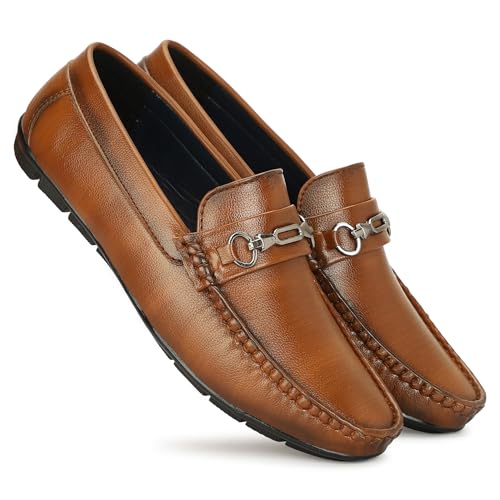 Image of TROTUS Men's Loafer for Men | Stylish & Comfortable with Soft Cushioned Insole | Hand-Stitched Design for Trendy
