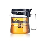 Teapots Glas Teeset Elegante Tasse Teekanne Verdickte Hitzebeständige Teetasse mit Filter Haushalt Teemaschine Büro Tee Zeremonie Tasse Teekanne (Kapazität: A)
