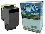 Cartuccia Toner Inklife per Lexmark CS317DN CS417DN CS517DE CX317DN CX417DE CX517DE CS 317 417 517 DN DE (Nero/Black)