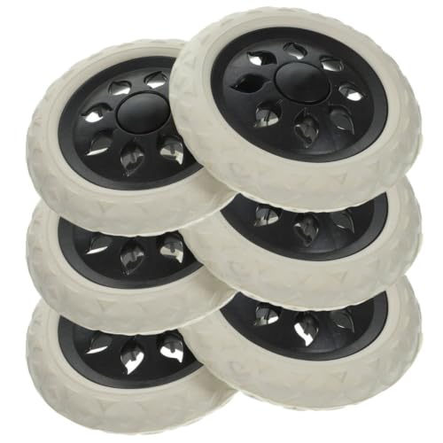 Roues de rechange robustes Mikinona en caoutchouc et écume pour chariot (6 pièces)