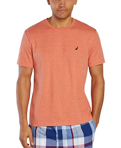 Nautica Men's Short Sleeve Crew Neck Soft Knit Sleep Tee, Sun Blaze, Small #TOP18