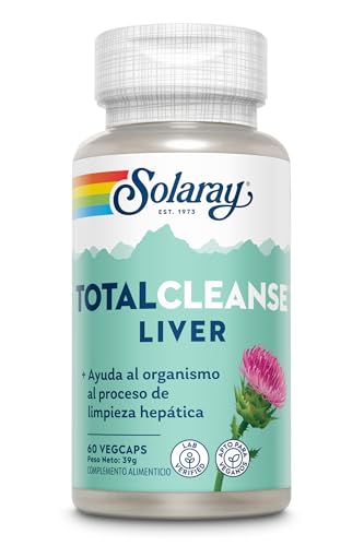 Solaray Total Cleanse Liver | Cardo mariano, diente de león y más para un apoyo al proceso de limpieza hepática saludable | Apto Para Vegetarianos | 60 VegCaps