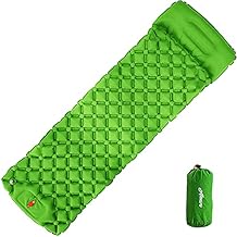 AOXLFU Green C ing Inflatable Sleeping Pad Portable Ultralight Waterproof Air Ma - Compare price