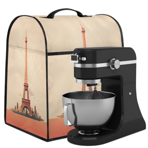 Coffee Maker Cover Eiffel Tower Kitchen Appliance Covers Small Appliance Covers Blender Cover Juicer Cover Dust Covers for Kitchen Appliances with Top Handle and Pockets,Washable,C405