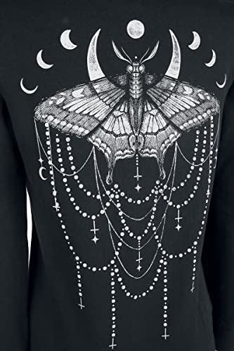 Gothicana by EMP Donna Giacca Nera con Cappuccio