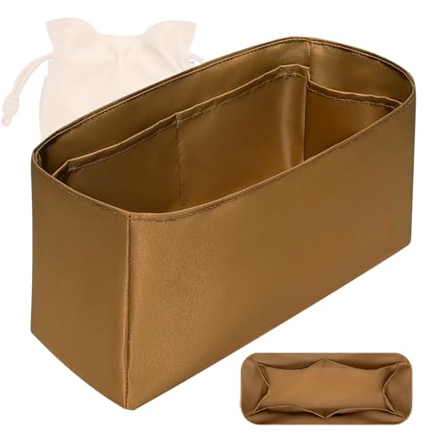 QIGUAN Inserção organizadora de bolsa, forro interno de nylon para bolsa de flamenco Loewe, armazenamento durável, várias bolsas de cosméticos com zíper, organizador de bolsa (estilo-03, mini)