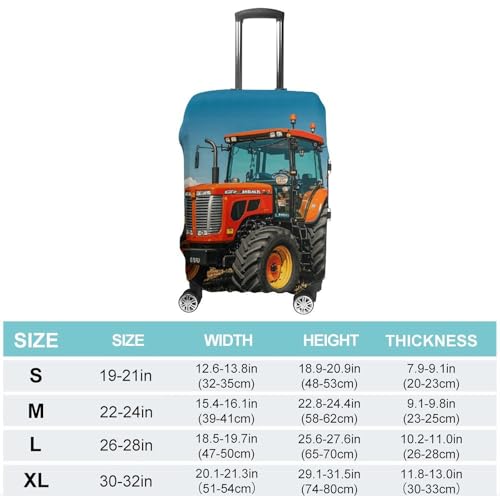 Travel Luggage Cover Elastic Suitcase Protector Anti-Scratch Washable Company Farm Tractors Luggage Sleeve Tsa Approved Carry on Covers Baggage Cover Fits 18-32 Inch Luggages2