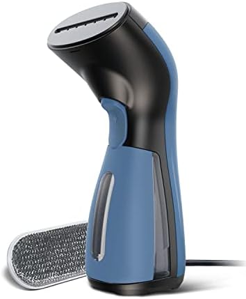 seekclass Portable Steamer for Clothes-Travel Size Handheld Garment Steamer 900W, 25s Fast Heat Up, 120mL Water Tank Fabric Steamer Removes Wrinkle for Home and Travel, Blue