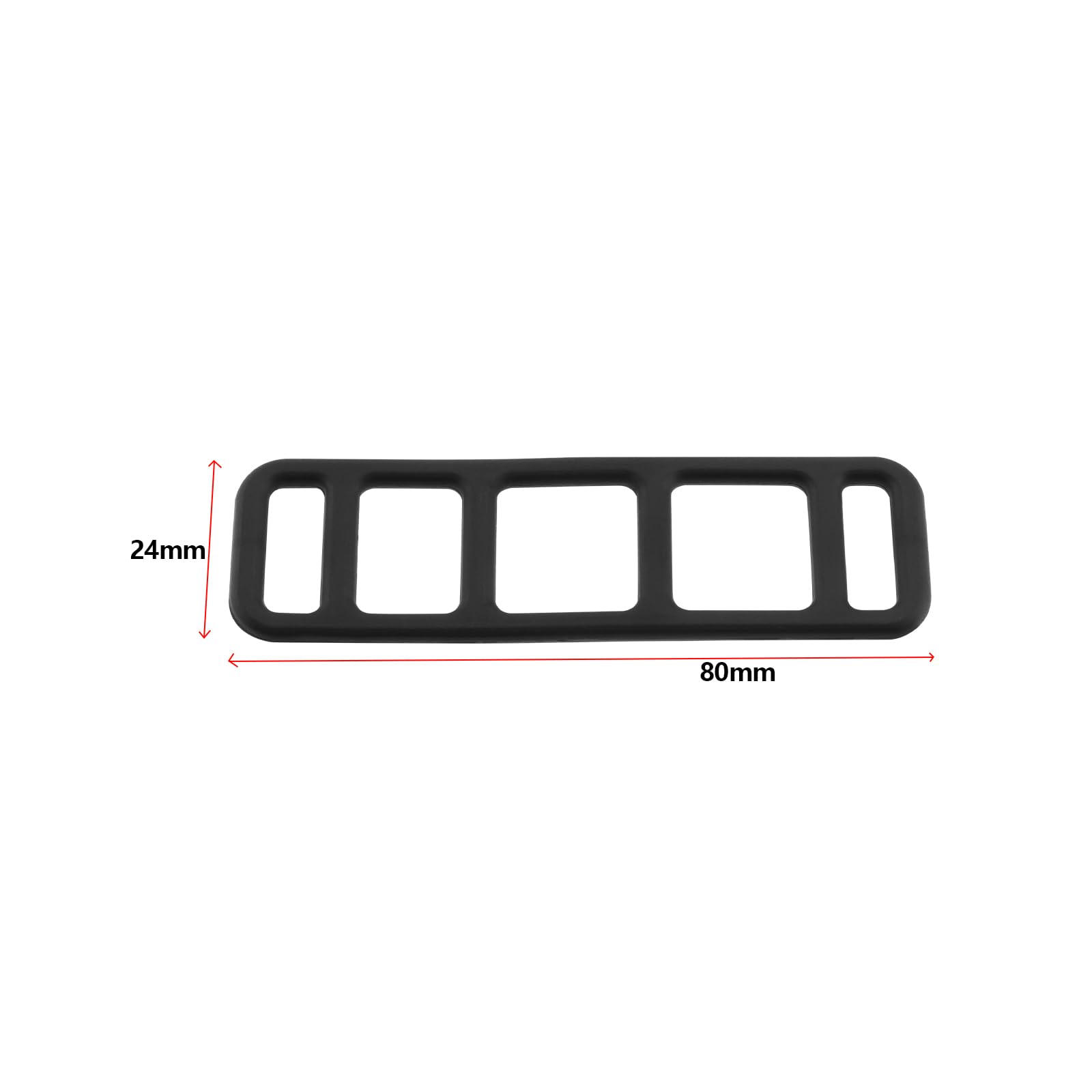 LT Easiyl 5Pcs Mirror Dashcam Rubber Strap 5-Hole Rubbe Headlight Taillight Straps for Dash Cam with Rear View Camera Bike 80x24mm Black - Image 4