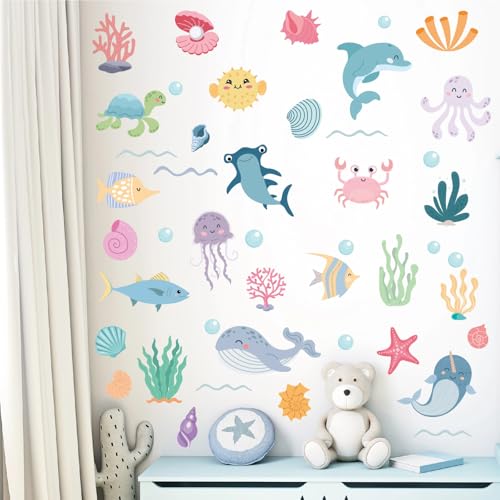 Vinilos decorativos de animales marinos para pared miniatura 3