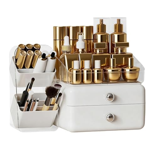Organizador de maquillaje con cajones amplios para ordenar tus cosméticos en el baño