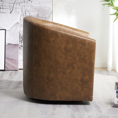 Sillón Plegable Cuero Sintético Café miniatura 6
