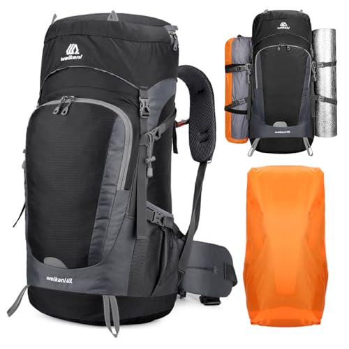 Aolawco Zaino Trekking 65L Light Black