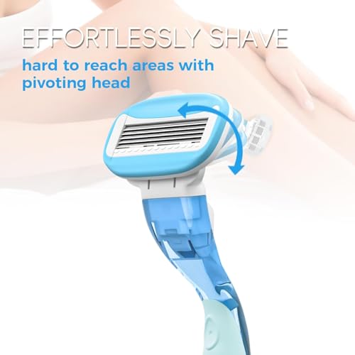 HEYAXA Razors for Women with 4 Razor Refills and 1 Non-Slip Handle, Womens Razors for Shav - image 5
