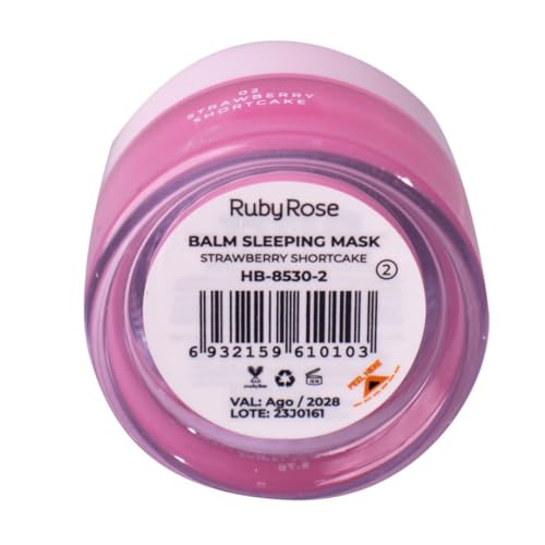 Balm Sleeping Mask, Máscara Noturna Hidratante Potente para Lábios Premium, 5,7g (Morango)