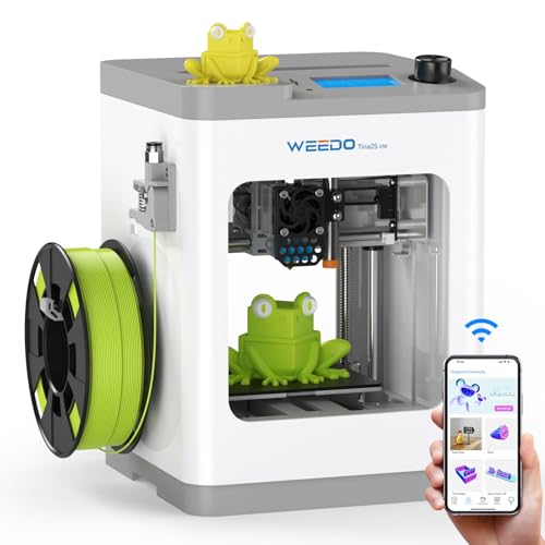Upgraded Mini 3D Printer WEEDO Tina2S, Fully Assembled 3D Printer for Kids and Beginners, Auto Leveling, Silent Printing, Open Source DIY 3D Printer for Home Classroom and Office - WiFi Printing