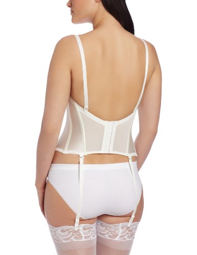 Carnival Womens Low Plunge Backless Tuxedo Lace Corset Bras, Ivory, 38D Us #TOP1