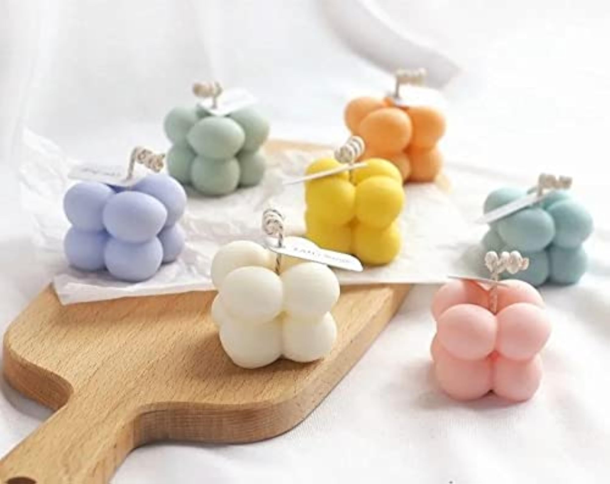 Mini Multi-Color Bubble Candle Set, Decorative Gift