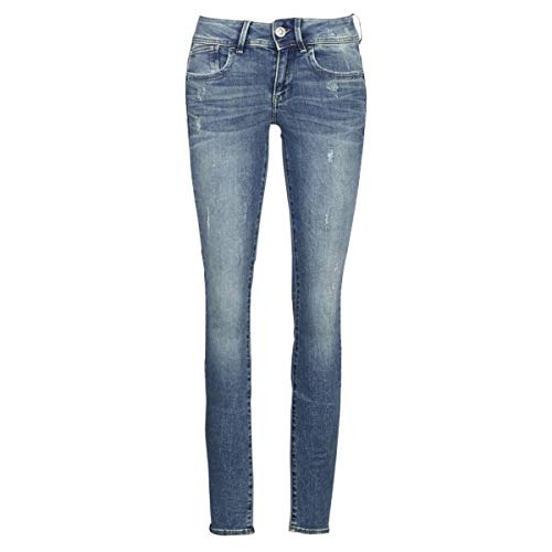 G-STAR Damen Lynn Mid Skinny Jeans O. Skinny, Blau (lt vintage aged destroy D06746-8969-9114), 27W / 32L