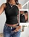 BTFBM Summer Going Out Tops for Women 2026 Asymmetrical Sleeveless Y2k Tank Top Date Night Outfits Fashion Clothing(Black, Medium)