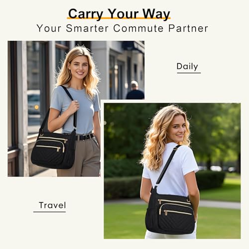 Crossbody Purse for Women, Large RFID Anti-Theft Travel Purse Shoulder Bag with Multiple Pockets for Work or Daily Use3