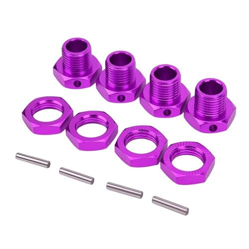 RC �J�[�p�[�c Compatible With HSP 1/8 RC �N���[���[�J�[�p�[�c 4PCS RC �z�C�[�� �Z�p�h���C�o�[ 17MM �A���~�����z�C�[�� �Z�p�J�b�v���[ �A�b�v�O���[�h�A�N�Z�T���[�p�[�c�L�b�g(Purple)