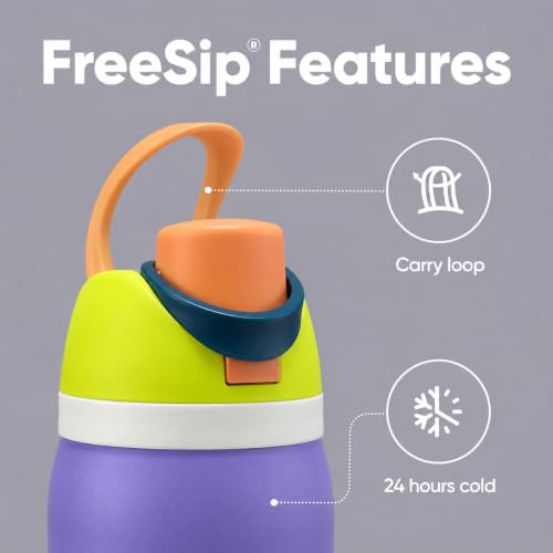 Image of HomeCloud 1200ML Stainless Steel Water Bottle - Double-Wall Vacuum Insulated, Leakproof Straw Lid, BPA-Free Reusable Travel Flask with Two-Way Spout for Gym, Office & Outdoor Use (S Lavender Green)