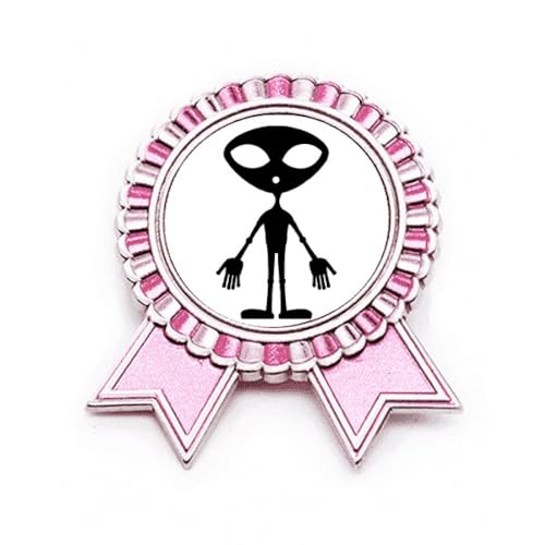 Broche Universe And Alien pour rompre la monotonie d'un vêtement fade en métal rose M
