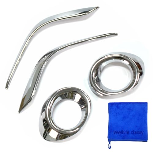 Wellvie マツダ アテンザ フォグライト ガーニッシュ カバー GJ系 MAZDA ATENZA アクセサリー カスタム パーツ フォグランプリング(4点セット)クロムメッキ