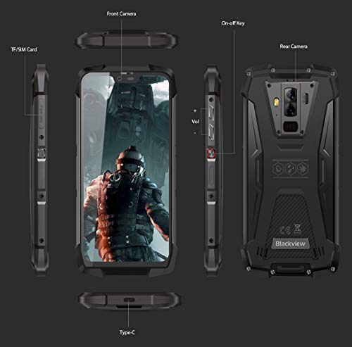 Blackview BV9700 Pro Rugged Unlocked Cell Phones International, Dual Nano SIM 6GB Ram 128GB Rom 4380mAh Battery,IP68/IP69K Waterproof Android 9.0 Octacore P70 5.84inch Screen,NFC for Att Tmobile(Gray)