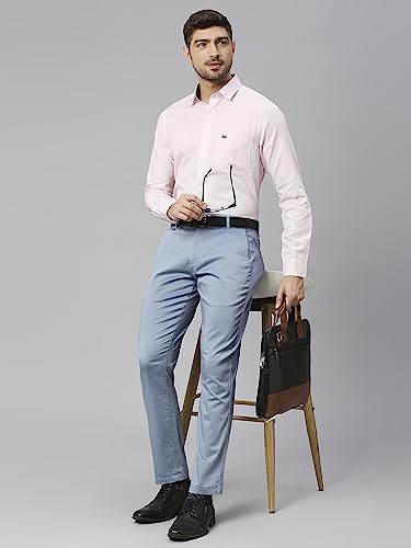 Image of Thomas Scott Men's Cotton Slim Fit 100% Formal Shirt with Spread Collar and Full Sleeves