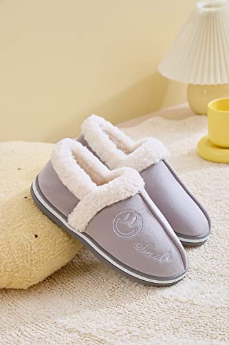 Slippers for women wide width, womens slippers with backs, house slippers, slippers bootie, Faux Fur house slippers, fuzzy fluffy cozy warm winter comfy close-back wide slippers, indoor2