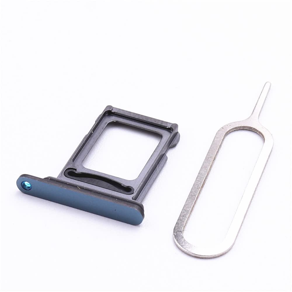 Dual SIM Card Tray Compatible with iPhone 12 Pro 6.1 inch / 12 Pro Max 6.7 inch Blue with 2 Removal Eject Tools (Dual Version, Blue)