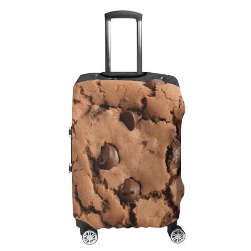 Chocolate Cookie Luggage Cover, Elastic Luggage Protector Fits 19-32in Suitcases, Washable & Anti-Scratch Suitcase Cover for Men Women L4