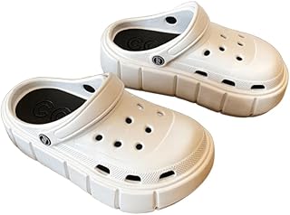 [ALLCELLARX] 厚底 クロッグサンダル 男女兼用 超軽量 クッション 通気 スリッポン 防水 ホワイト