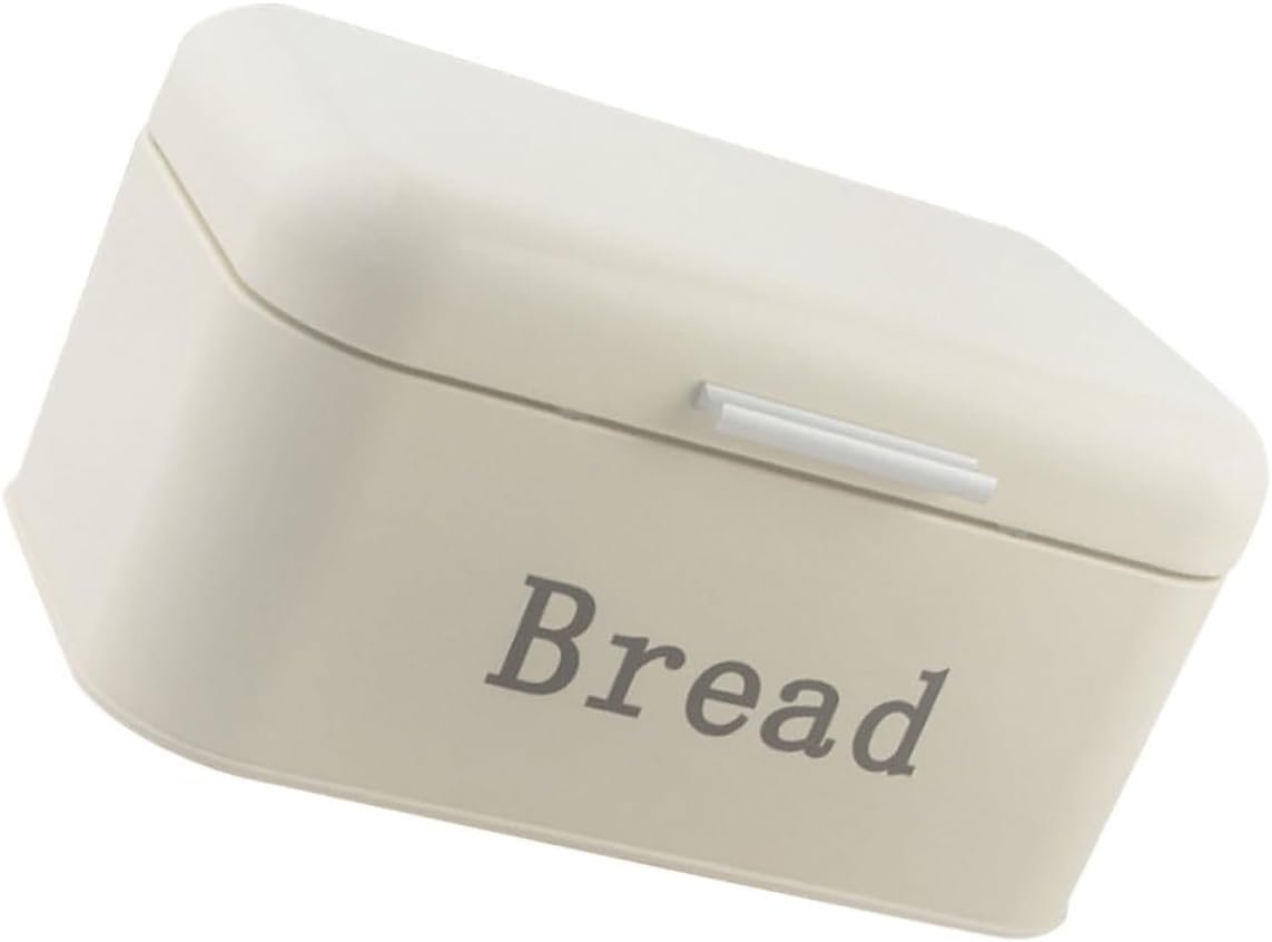 Bread Box for Countertop Kitchen Storage Organizer Metal Bread Bin with Flip Lid and Pastries