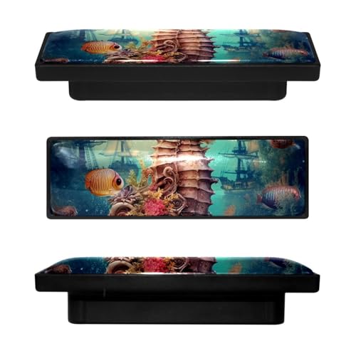Boutons de placard de cuisine rectangulaires commode chambre hippocampe - 2