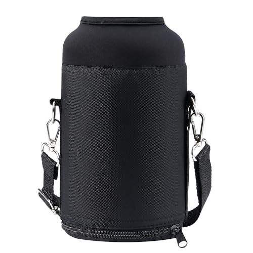 Image of Coolflask Water Bottle Holder for 64oz Flask, Half Gallon Water Jug Accessories Carrying Pouch with Adjustable Padded Shoulder Strap