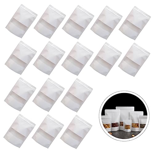 Bolsas papel kraft premium con ventana y base estable para alimentos secos 7