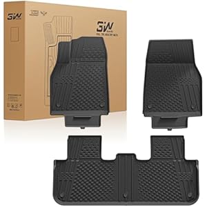 3W Alfombrillas de Coche para Tesla Model Y 2025-2026 Juniper, TPE Alfombrillas para Todo Tipo de Clima para Tesla la 1ª y 2ª Fila Juego Completo, Admite Perros, Accesorios, Negro 2.Model Y