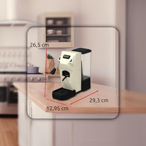 Melchioni Family | Cialdina Espressomaschine, kompatibel mit E.S.E., 15 Bar, Tank 1L, 2 Tasten Espresso und Lang, italienische Pumpe, 550 W