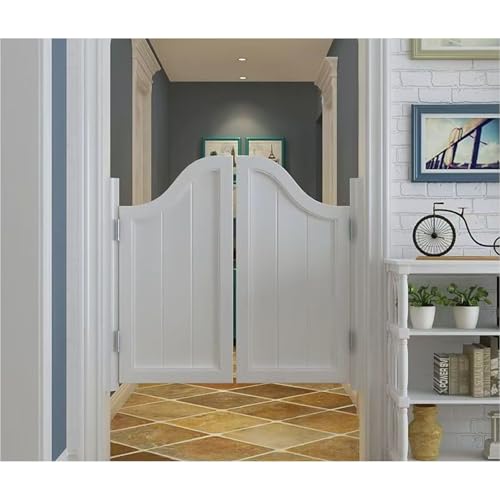 Porta in Legno Massiccio per Salone - Porta d'Ingresso a Due Vie con Chiusura Automatica per Decorazione Interna, Sala da Pranzo, Centro Commerciale con Cerniere in Metallo