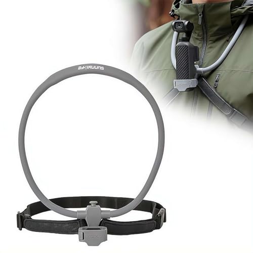 For DJI Osmo Pocket 3/4��p �l�b�N���X�z���_�[ �`�F�X�g/�l�b�N���X�}�E���g �N�C�b�N�����[�X&90°�t���b�v �n���Y�t���[ ������ �����h�~ �A�N�V����Vlog �ނ� �T�C�N�����O POV�}�E���g For DJI Osmo Po