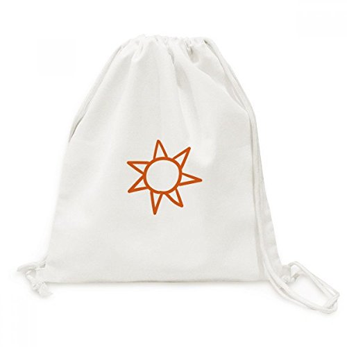 Sac à dos cordon soleil orange en toile idéal pour vos randonnées et vacances