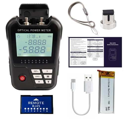 Image of Techtest Optical Power Meter Fiber with Laser Light VFL and Lan Tester inbuilt Rechargeable Battery New Model