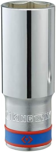 King Tony 423515M 6-Points Deep Socket, 15 mm, 1/2-inch