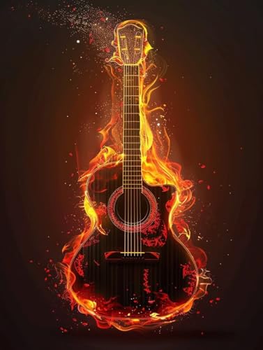 Diamond painting guitare 90x120 cm pour chasser le stress avec la broderie diamant complet