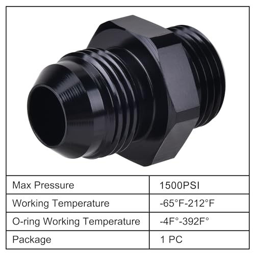 Image of EVIL ENERGY 6AN Flare to AN6 ORB Male O-Ring Fitting Adapter
