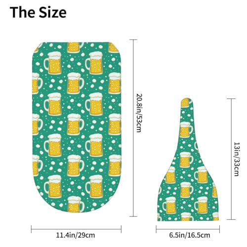 Image of Cartoon Beer Mugs Newborn Swaddle Blankets Hat Sets Soft Baby Receiving Blanket Swaddle Sack for Baby Shower Infant Boy Girl Gift