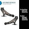 TRQ Front Lower Control Arm Set Compatible with 2010-2022 Lexus RX350 2018-2022 RX350L RX450h RX450hL 2008-2019 Toyota Highlander 2009-2015 Venza #1